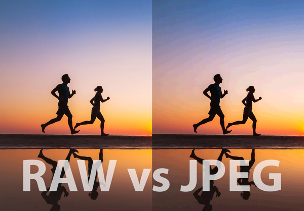 raw vs jpeg gradient
